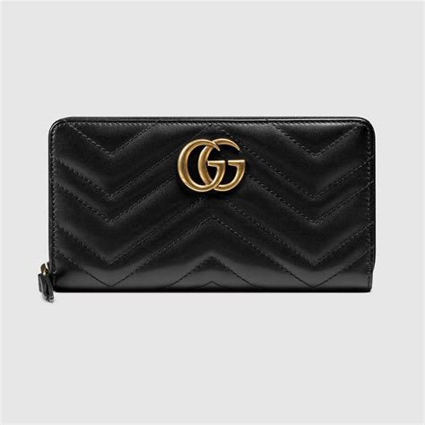 gucci marmont long wallet|Gucci Marmont zip around wallet.